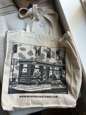Word Bookstores Canvas Tote Bag - Natural with Black Print
